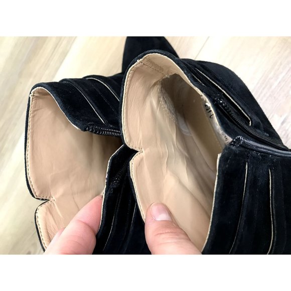 SOLD NWOB INC International Concepts Dorine Black Suede Ankle Booties Size 8.5 - Picture 11 of 11